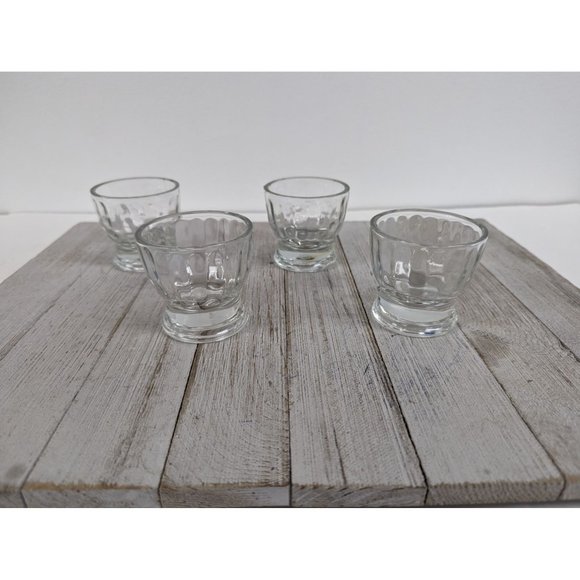Vintage BC Glass Egg Cups Glass Set of 4 -- 2 1/4" - Picture 1 of 7